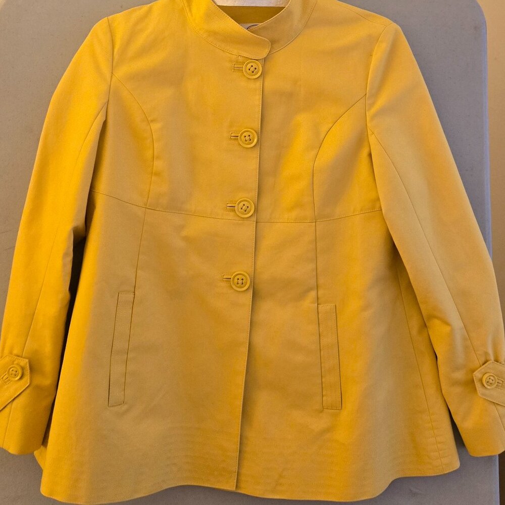 Sunshine Yellow Talbots Women's Petites Size 12 Swing Jacket Blazer Excellent!